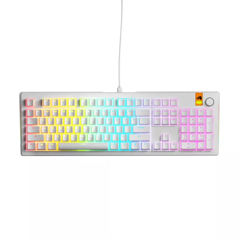 Mechanical Full-size (100%) Wired Keyboard GLORIOUS GMMK 3 HE — White, USB, QWERTY, RGB