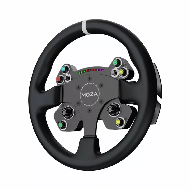 Moza Racing CS V2P Dual Clutch Steering Wheel, Steering wheel, PC, Wired, USB, Black, Aluminium