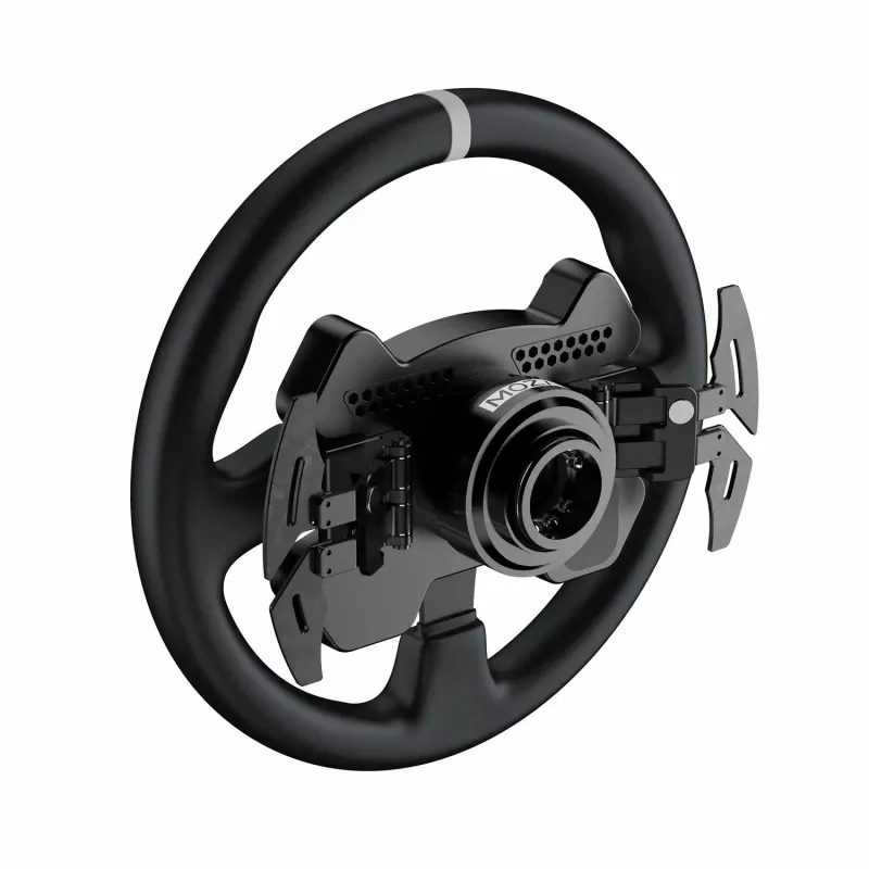 Moza Racing CS V2P Dual Clutch Steering Wheel, Steering wheel, PC, Wired, USB, Black, Aluminium