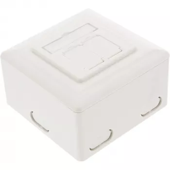 Wall outlet box InLine Cat.6 2x RJ45 horizontal — surface or flush mount