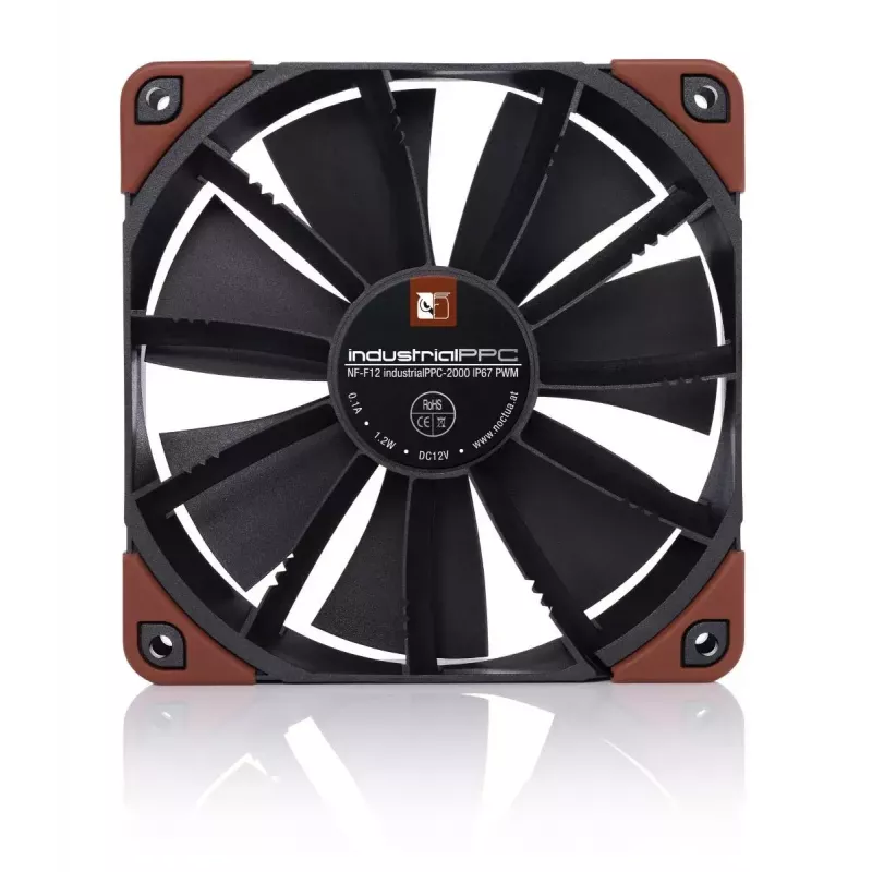 Fan Noctua NF-F12 INDUSTRIALPPC-2000 12 cm 450-2000 RPM Black Brown