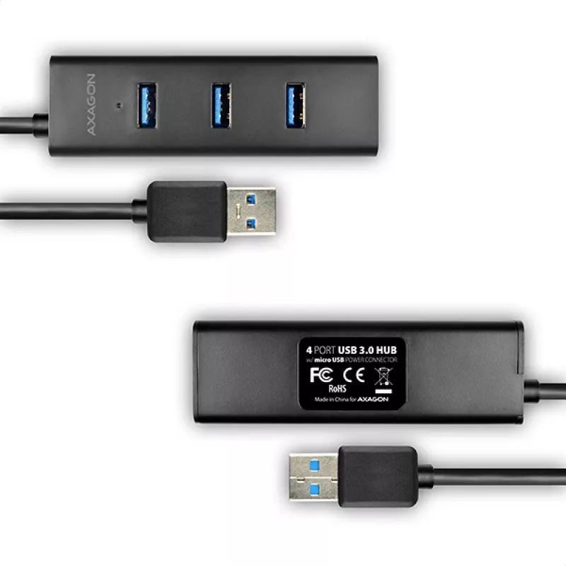 Axagon HUE-S2BP 4x USB 3.0 CHARGING hub w. 1.2m cable incl. AC adapter