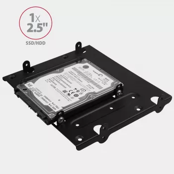 Axagon RHD-435 bracket for 4x 2.5 inch or 2x 2.5 inch HDD/SSD & 1x 3.5 inch HDD into 5.25 inch bay, metal