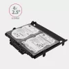 Axagon RHD-435 bracket for 4x 2.5 inch or 2x 2.5 inch HDD/SSD & 1x 3.5 inch HDD into 5.25 inch bay, metal