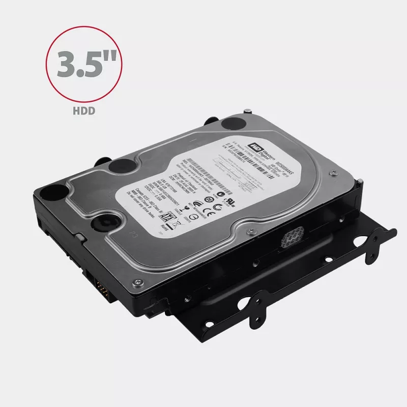 Axagon RHD-435 bracket for 4x 2.5 inch or 2x 2.5 inch HDD/SSD & 1x 3.5 inch HDD into 5.25 inch bay, metal