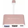 USB-C to HDMI Video Adapter SILVERSTONE EP08 (USB‑C 3.1, HDMI) Pink