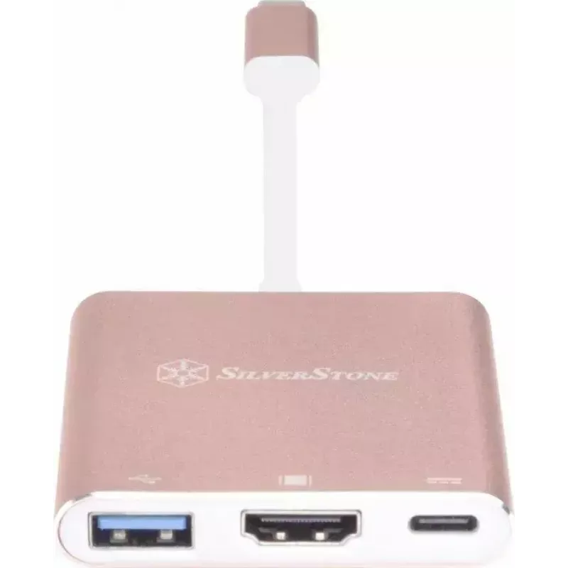 USB-C to HDMI Video Adapter SILVERSTONE EP08 (USB‑C 3.1, HDMI) Pink