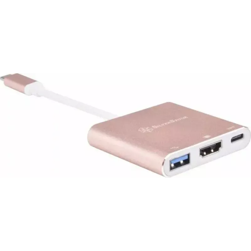 USB-C to HDMI Video Adapter SILVERSTONE EP08 (USB‑C 3.1, HDMI) Pink