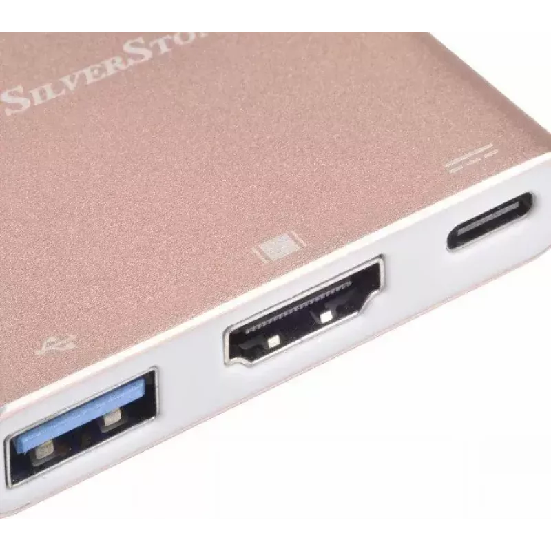 USB-C to HDMI Video Adapter SILVERSTONE EP08 (USB‑C 3.1, HDMI) Pink