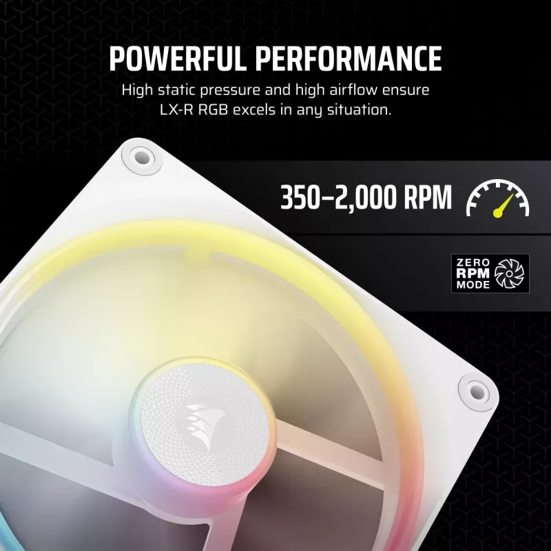 CORSAIR Icue Link Lx140-r RGB 140mm Pwm Reverse Fans Starter Kit - White
