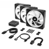 CORSAIR Qx RGB Series Icue Link Qx120 RGB 120mmmagnetic Dome RGB Fan Starter Kit