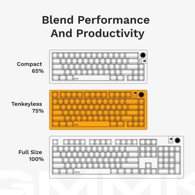 Mechanical Keyboard GLORIOUS GMMK 3 PRO 75% Barebones Wired USB, RGB, Black, 2 m cable