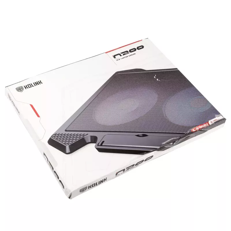 Laptop cooling pad Kolink KL-N200 for up to 39.6 cm (15.6 inch) laptops, 2 fans 140 mm, USB powered, black