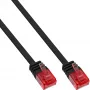 InLine Flat Ultraslim Patch Cable U/UTP Cat.6 Gigabit ready black 0.5m