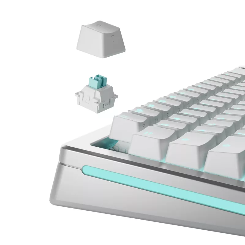 Keyboard switches GLORIOUS Lynx HE — 36-piece polycarbonate cyan translucent set, compatible with GMMK 3 HE