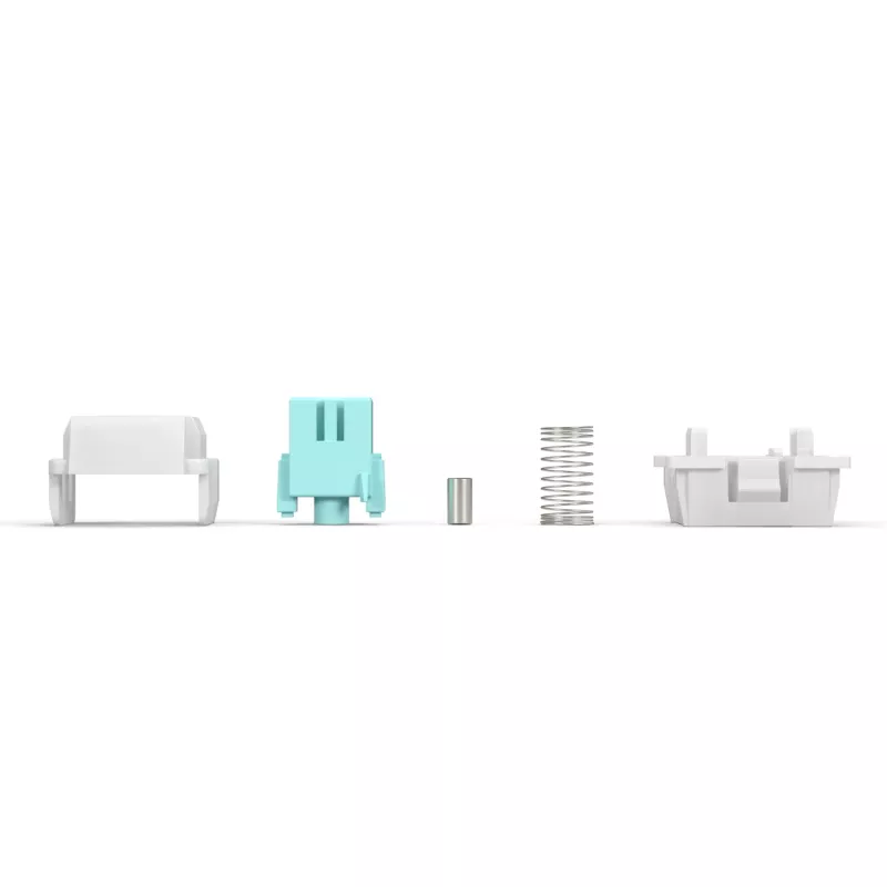 Keyboard switches GLORIOUS Lynx HE — 36-piece polycarbonate cyan translucent set, compatible with GMMK 3 HE
