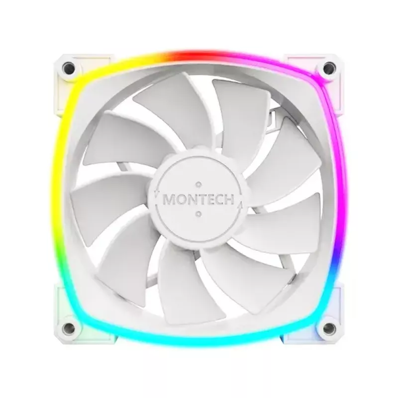 Fan Montech RX120 PWM 12 cm 800-1600 RPM 27 dB White