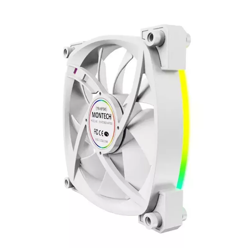 Fan Montech RX120 PWM 12 cm 800-1600 RPM 27 dB White