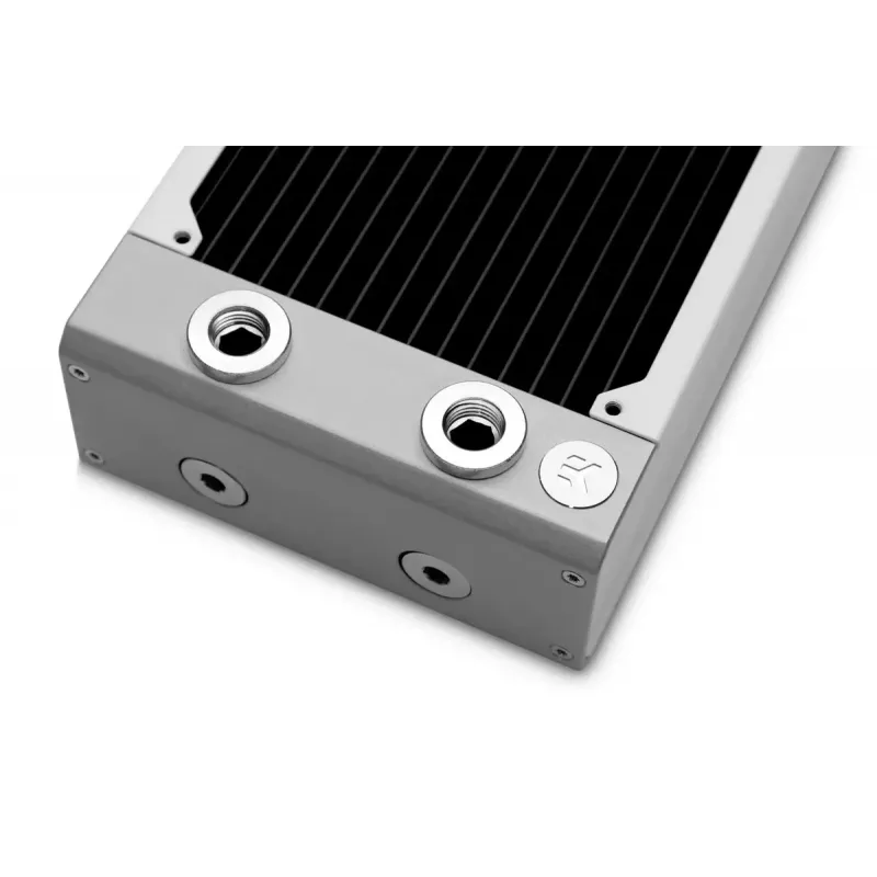 Radiator EKWB model — brass/copper/stainless steel white 130×285×58 mm