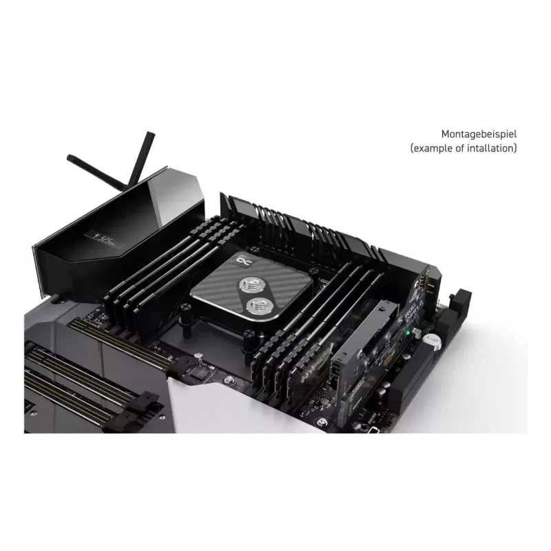 Water block Alphacool Core 1 Carbon Brass Copper Nickel Black 72mm