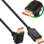 InLine DisplayPort 1.4 cable, 8K4K, upward angled, black/gold, 2m