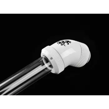 BitsPower BP-DWE45RML liquid cooling accessory — brass nickel white, 1/4 inch thread