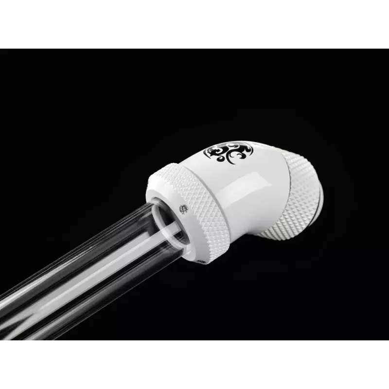 BitsPower BP-DWE45RML liquid cooling accessory — brass nickel white, 1/4 inch thread