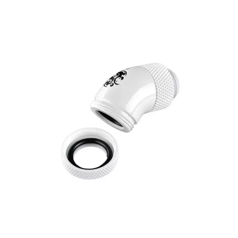 BitsPower BP-DWE45RML liquid cooling accessory — brass nickel white, 1/4 inch thread