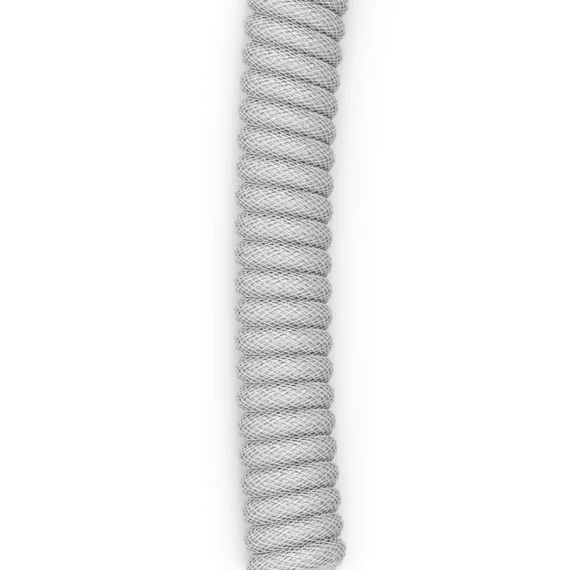 Coiled USB cable GLORIOUS GMMK Ghost White (GLO-KB-ACC-CBL-COIL-GWHT) – coiled keyboard cable, Ghost White color