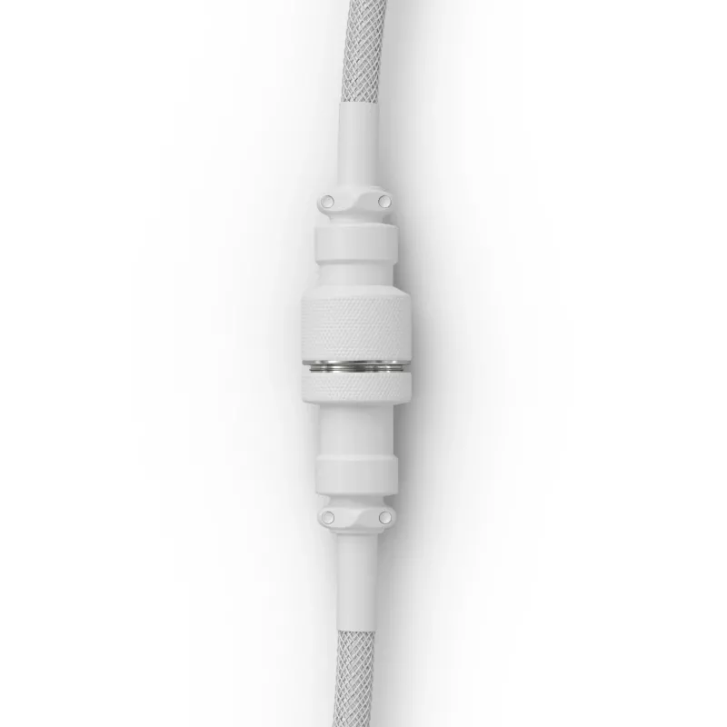 Coiled USB cable GLORIOUS GMMK Ghost White (GLO-KB-ACC-CBL-COIL-GWHT) – coiled keyboard cable, Ghost White color