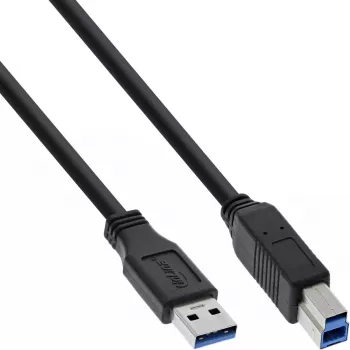 USB 3.2 Gen.1 Cable Type A male / Type B male InLine 35320 2m black