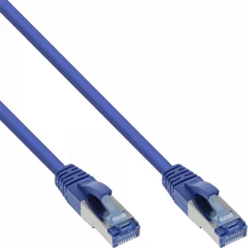 InLine Patch Cable S/FTP PiMF Cat.6A halogen free 500MHz blue 0.5m