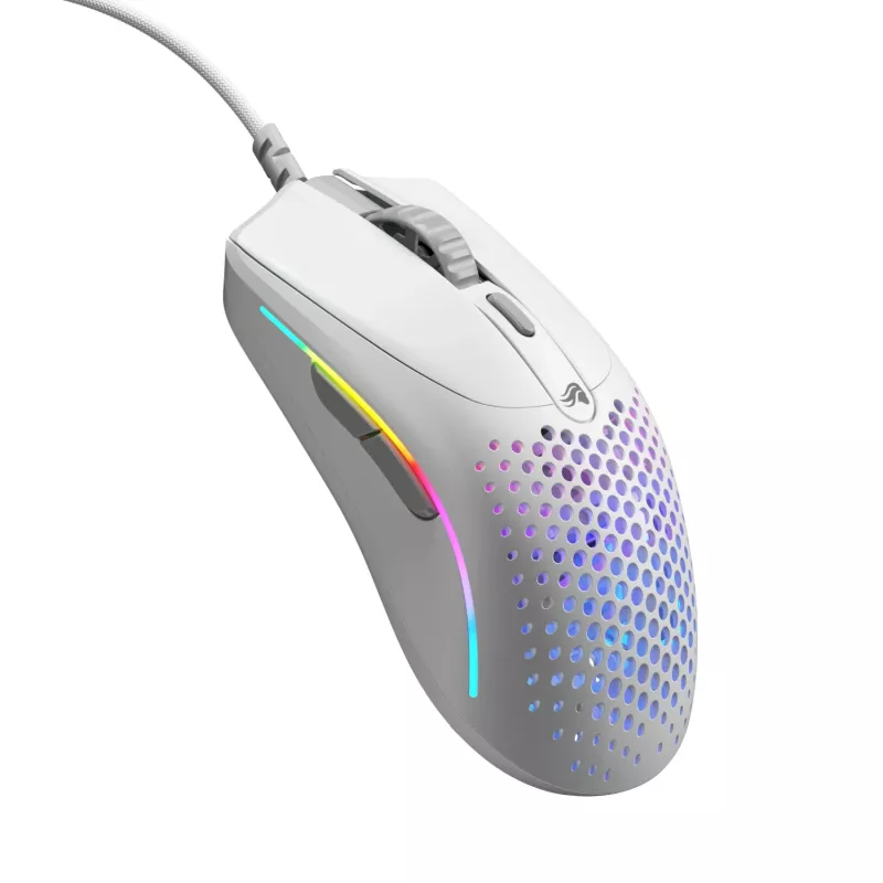 Glorious Gaming Glorious Model O 2 Mini - Matte White, Right-hand, Optical, USB Type-A, 26000 DPI, White