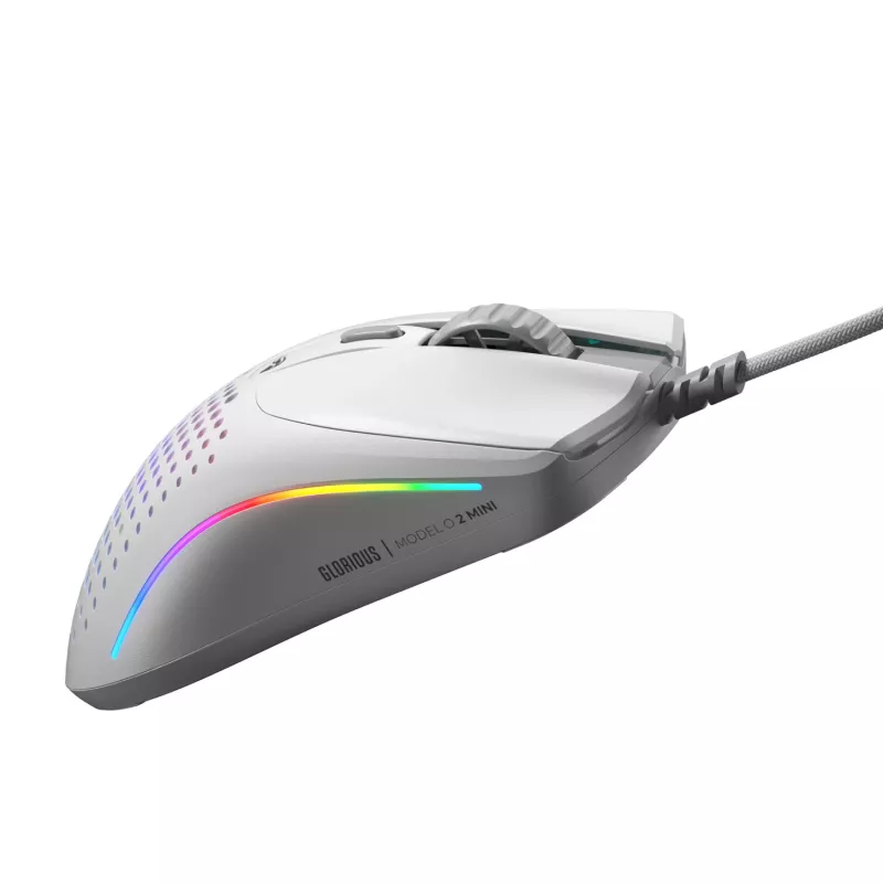 Glorious Gaming Glorious Model O 2 Mini - Matte White, Right-hand, Optical, USB Type-A, 26000 DPI, White