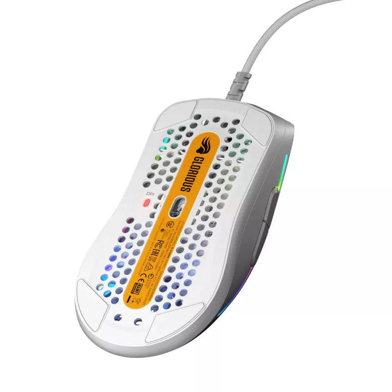 Glorious Gaming Glorious Model O 2 Mini - Matte White, Right-hand, Optical, USB Type-A, 26000 DPI, White