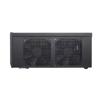 PC case SILVERSTONE Grandia GD05 HTPC Black — Mini‑ITX/DTX/Micro‑ATX, 2×3.5 inch + 2×2.5 inch, 1×5.25 inch, 3×120mm side fans, USB 3.0