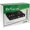 InLine The 2x1 HDMI KVM Switch, 2x1, HDMI 4K2K, USB 2.0 Hub, with Audio