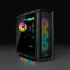 CORSAIR Mid-tower ATX Pc Case - Icue 5000t - RGB Tempered Glass - Black