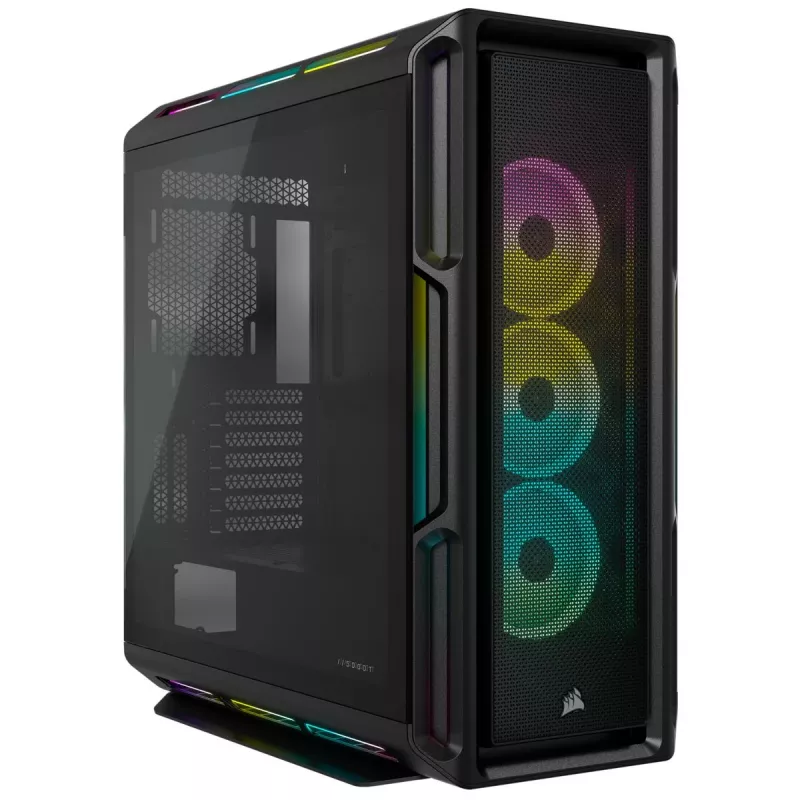CORSAIR Mid-tower ATX Pc Case - Icue 5000t - RGB Tempered Glass - Black