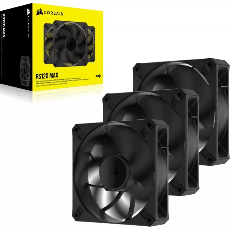 Fan Corsair RS120 MAX 12 cm Black 2000 RPM 3 pcs