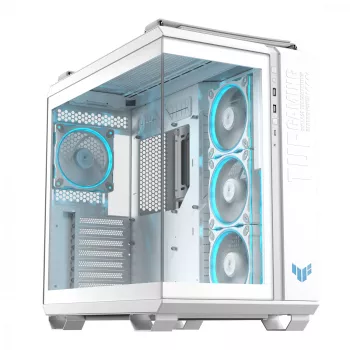 PC Case ASUS TUF GAMING GT502 Horizon TG ARGB White — Midi Tower, ATX, tempered glass, 4×3.5 inch bays, max GPU 400 mm