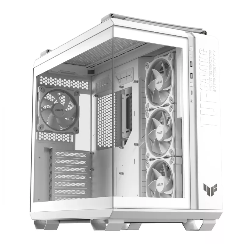 PC Case ASUS TUF GAMING GT502 Horizon TG ARGB White — Midi Tower, ATX, tempered glass, 4×3.5 inch bays, max GPU 400 mm