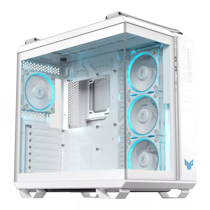 PC Case ASUS TUF GAMING GT502 Horizon TG ARGB White — Midi Tower, ATX, tempered glass, 4×3.5 inch bays, max GPU 400 mm