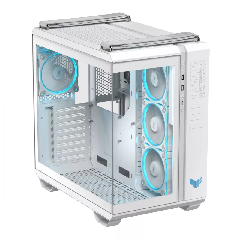 PC Case ASUS TUF GAMING GT502 Horizon TG ARGB White — Midi Tower, ATX, tempered glass, 4×3.5 inch bays, max GPU 400 mm