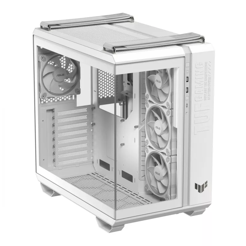PC Case ASUS TUF GAMING GT502 Horizon TG ARGB White — Midi Tower, ATX, tempered glass, 4×3.5 inch bays, max GPU 400 mm