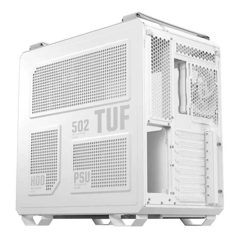 PC Case ASUS TUF GAMING GT502 Horizon TG ARGB White — Midi Tower, ATX, tempered glass, 4×3.5 inch bays, max GPU 400 mm