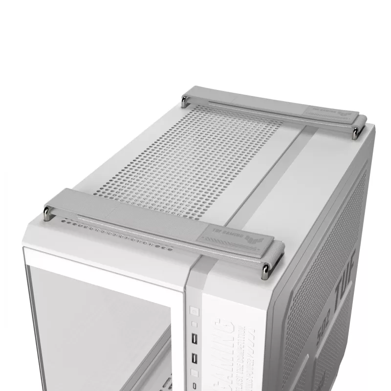PC Case ASUS TUF GAMING GT502 Horizon TG ARGB White — Midi Tower, ATX, tempered glass, 4×3.5 inch bays, max GPU 400 mm