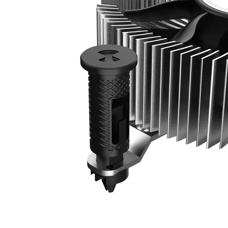 Hybrid cooler Akasa Intel LGA1700 Aluminium Black 3.76 mmH2O Ball bearing