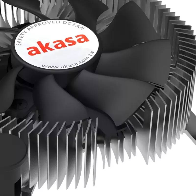 Hybrid cooler Akasa Intel LGA1700 Aluminium Black 3.76 mmH2O Ball bearing