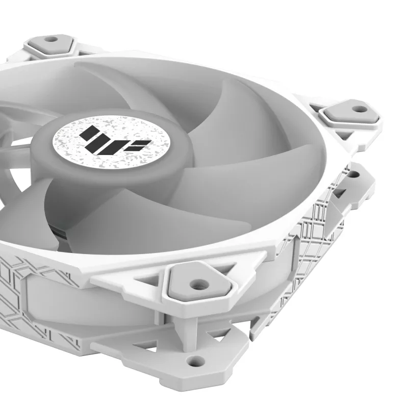 Air cooler ASUS TUF GAMING TF120 ARGB WHITE EDITION — 3×120 mm fans, 1900 RPM, 29 dB, remote control